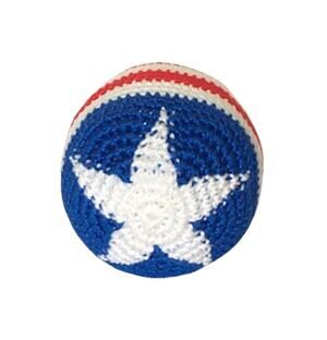 🔥World Footbag OLD GLORY Cotton Crochet Hacky Sack Footbag BNWT🔥